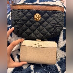 BUNDLE! Kate Spade Wallet and Tory Burch Quilted Cosmetic Bag